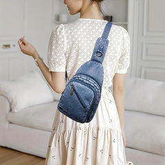 Zipper Crossbody Bag Women's Chest Bag For Shopping