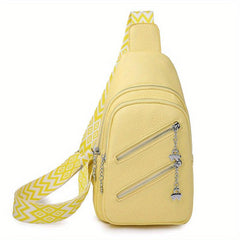 Vintage Double Layer Chest Bag Retro Crossbody Sling Bag Women's