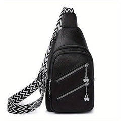 Vintage Double Layer Chest Bag Retro Crossbody Sling Bag Women's