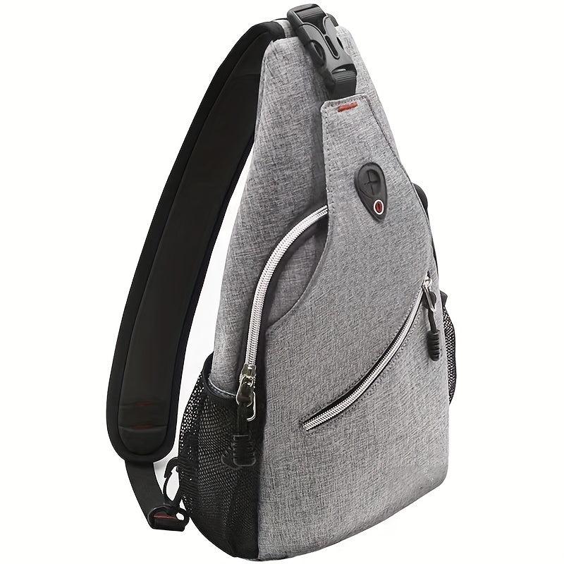 Buckle Decor Sling Backpack Crossbody Bag Casual Nylon Chest Purse