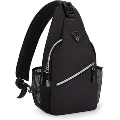 Buckle Decor Sling Backpack Crossbody Bag Casual Nylon Chest Purse