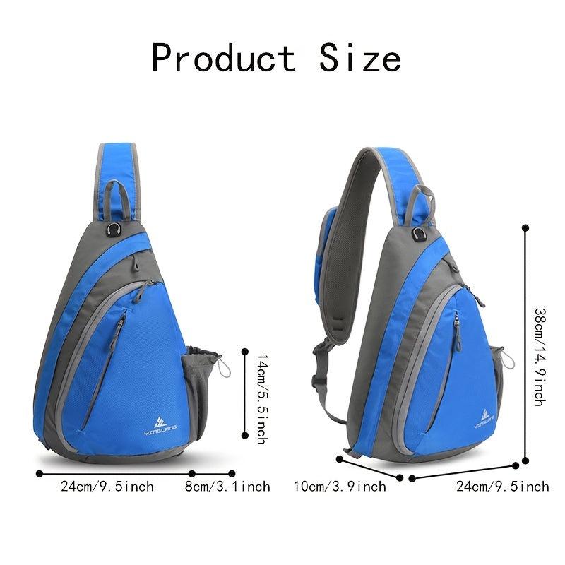 Waterproof Zipper Front Sling Bag for Travel & Hiking
