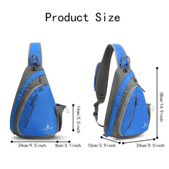 Waterproof Zipper Front Sling Bag for Travel & Hiking