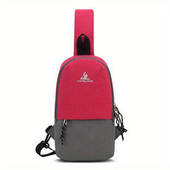 Colorblock Sling Bag Zipper Crossbody Bag