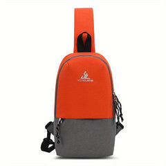 Colorblock Sling Bag Zipper Crossbody Bag
