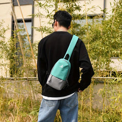 Colorblock Sling Bag Zipper Crossbody Bag