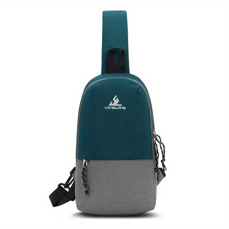 Colorblock Sling Bag Zipper Crossbody Bag
