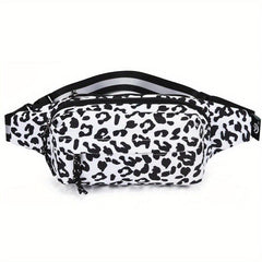 Checkered Waist Bag Outdoor Sports Crossbody Bag Casual Nylon Chest Bag