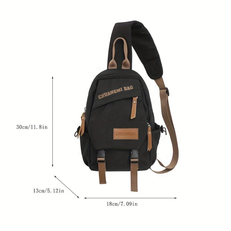 Nylon Crossbody Bag Casual Sling Backpack