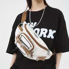 Stylish Colorblock Chest Bag Crossbody Sling Bag