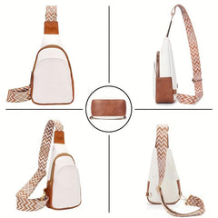 Minimalist Casual Sling Bag Zipper All Match Chest Bag Women's Fancy Pack