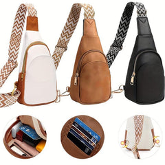 Minimalist Casual Sling Bag Zipper All Match Chest Bag Women's Fancy Pack