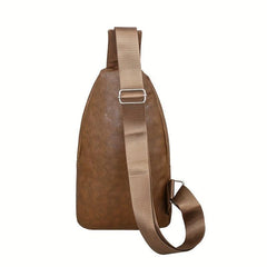 Vintage Zipper Chest Bag Retro Sports Fitness Sling Bag