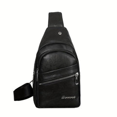 Vintage Zipper Chest Bag Retro Sports Fitness Sling Bag