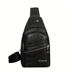 Vintage Zipper Chest Bag Retro Sports Fitness Sling Bag