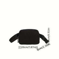 Solid Chest Bag Zipper Crossbody Square Bag Al All Match Fancy Pack