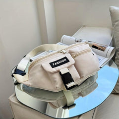 Casual Crossbody Bag Zipper Chest Sports Storage Bag