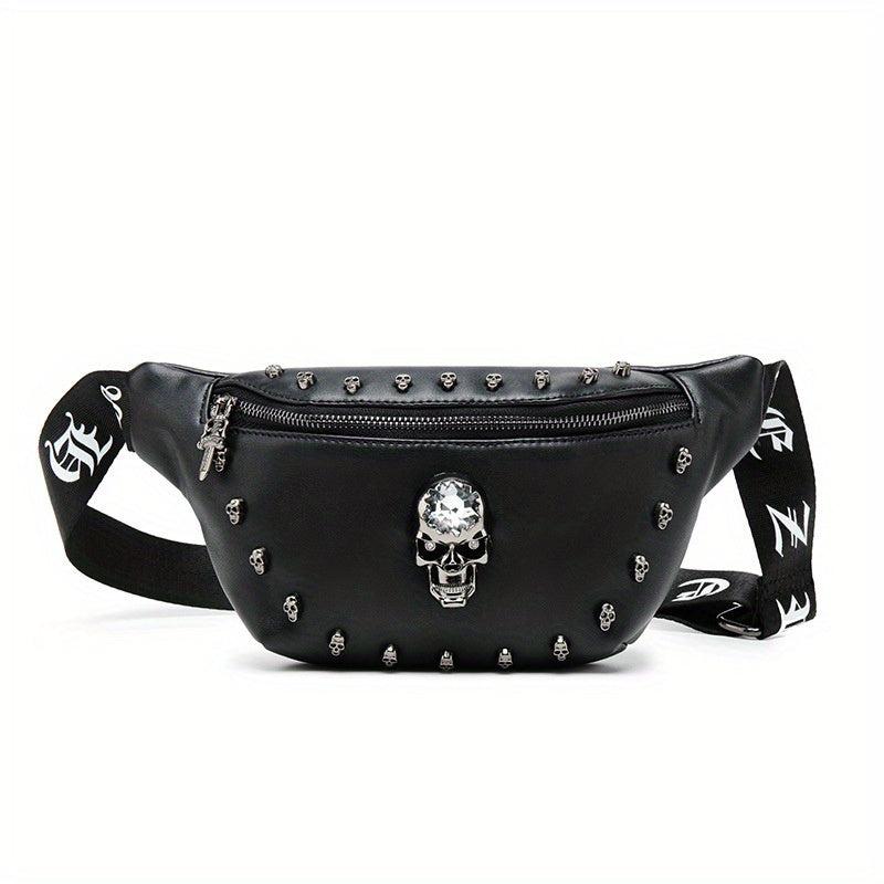 Skull Decor Fanny Pack Crossbody Bag