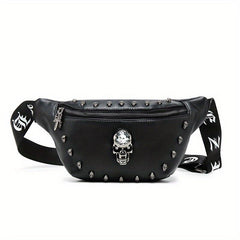 Skull Decor Fanny Pack Crossbody Bag