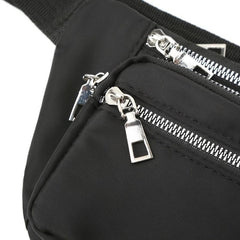 Zipper Front Sling Bag Chest Purse Casual Crossbody Bag