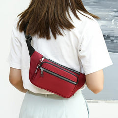 Zipper Front Sling Bag Chest Purse Casual Crossbody Bag
