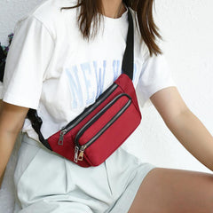 Zipper Front Sling Bag Chest Purse Casual Crossbody Bag