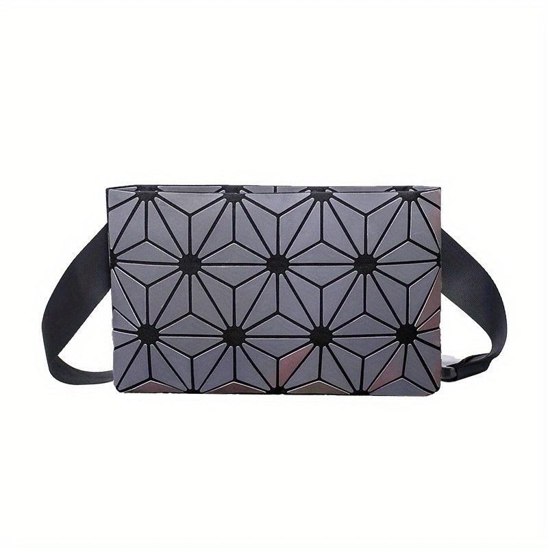 Geometric Pattern Chest Bag with Adjustable Strap
