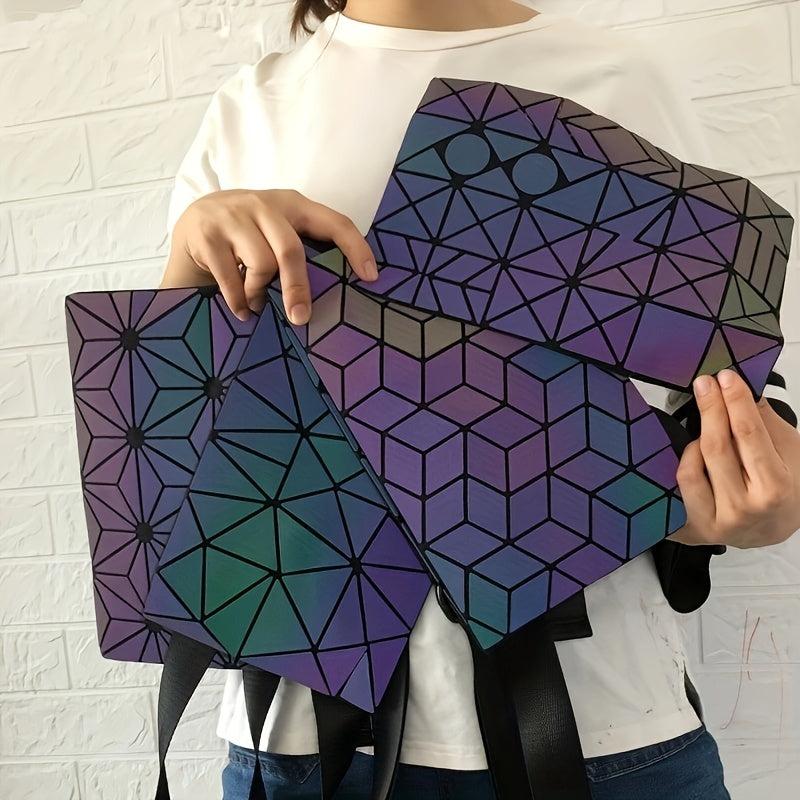 Geometric Pattern Chest Bag with Adjustable Strap