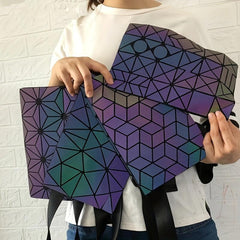 Geometric Pattern Chest Bag with Adjustable Strap