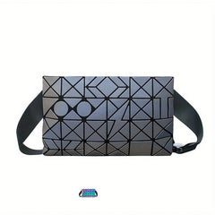 Geometric Pattern Chest Bag with Adjustable Strap