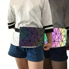 Geometric Pattern Chest Bag with Adjustable Strap