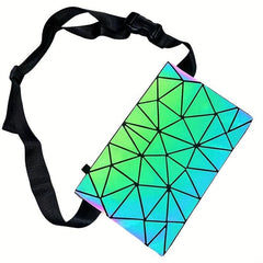 Geometric Pattern Chest Bag with Adjustable Strap