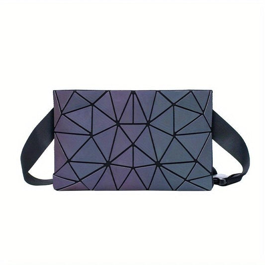 Geometric Pattern Chest Bag with Adjustable Strap