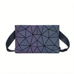 Geometric Pattern Chest Bag with Adjustable Strap