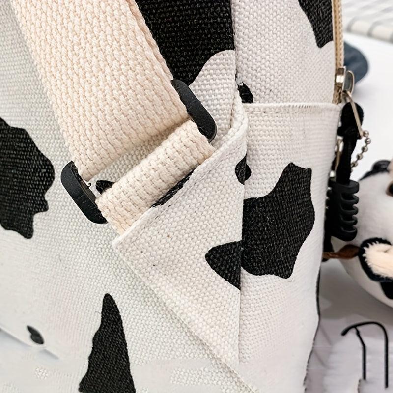 Cow Pattern Sling Bag Canvas Chest Bag Crossbody Bag