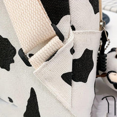Cow Pattern Sling Bag Canvas Chest Bag Crossbody Bag