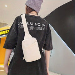Minimalist Casual Sling Bag Zipper Crossbody Bag Women's Chest Bag