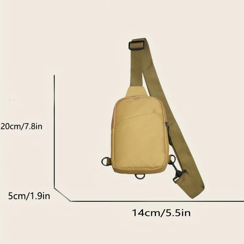 Minimalist Casual Sling Bag Zipper Crossbody Bag Women's Chest Bag