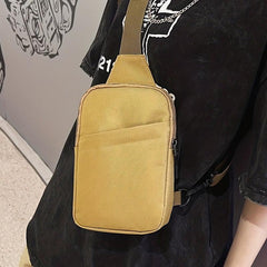 Minimalist Casual Sling Bag Zipper Crossbody Bag Women's Chest Bag