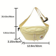 Minimalist Crossbody Bag All Match Zipper Chest Bag