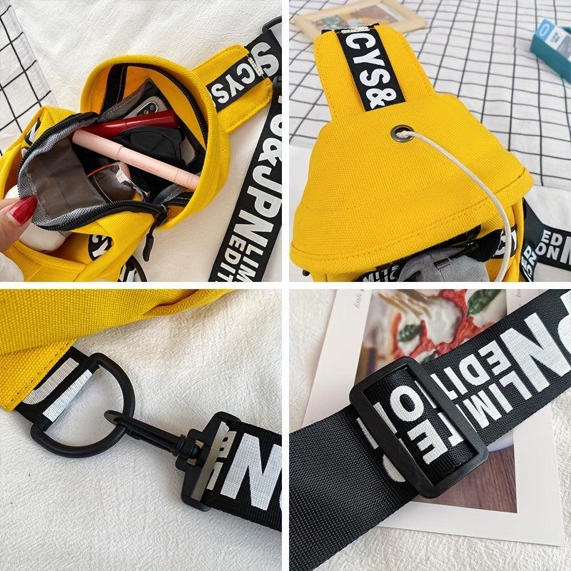 Cartoon Animal Doll Decor Mini Fanny Pack Canvas Zipper Waist Bag