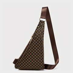 Leopard Print Sling Bag Vintage Crossbody Bag Women's Chest Purse