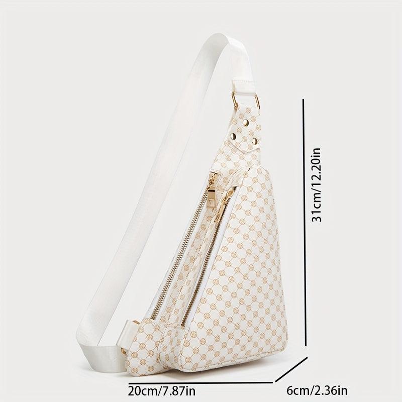 Leopard Print Sling Bag Vintage Crossbody Bag Women's Chest Purse