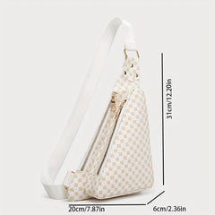 Leopard Print Sling Bag Vintage Crossbody Bag Women's Chest Purse