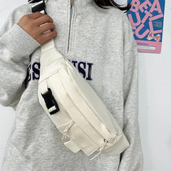 Large Capacity Chest Bag Solid Crossbody Bag