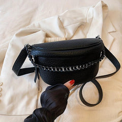 Minimalist Solid Chest Bag Zipper Crossbody Bag