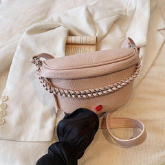 Minimalist Solid Chest Bag Zipper Crossbody Bag