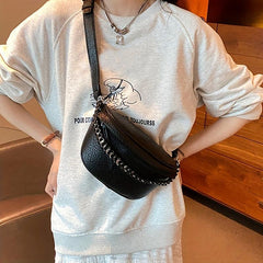 Minimalist Solid Chest Bag Zipper Crossbody Bag
