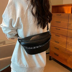 Minimalist Solid Chest Bag Zipper Crossbody Bag
