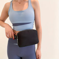 Women's Belt Bag Solid Fanny Pack Sports Yoga Crossbody Purse
